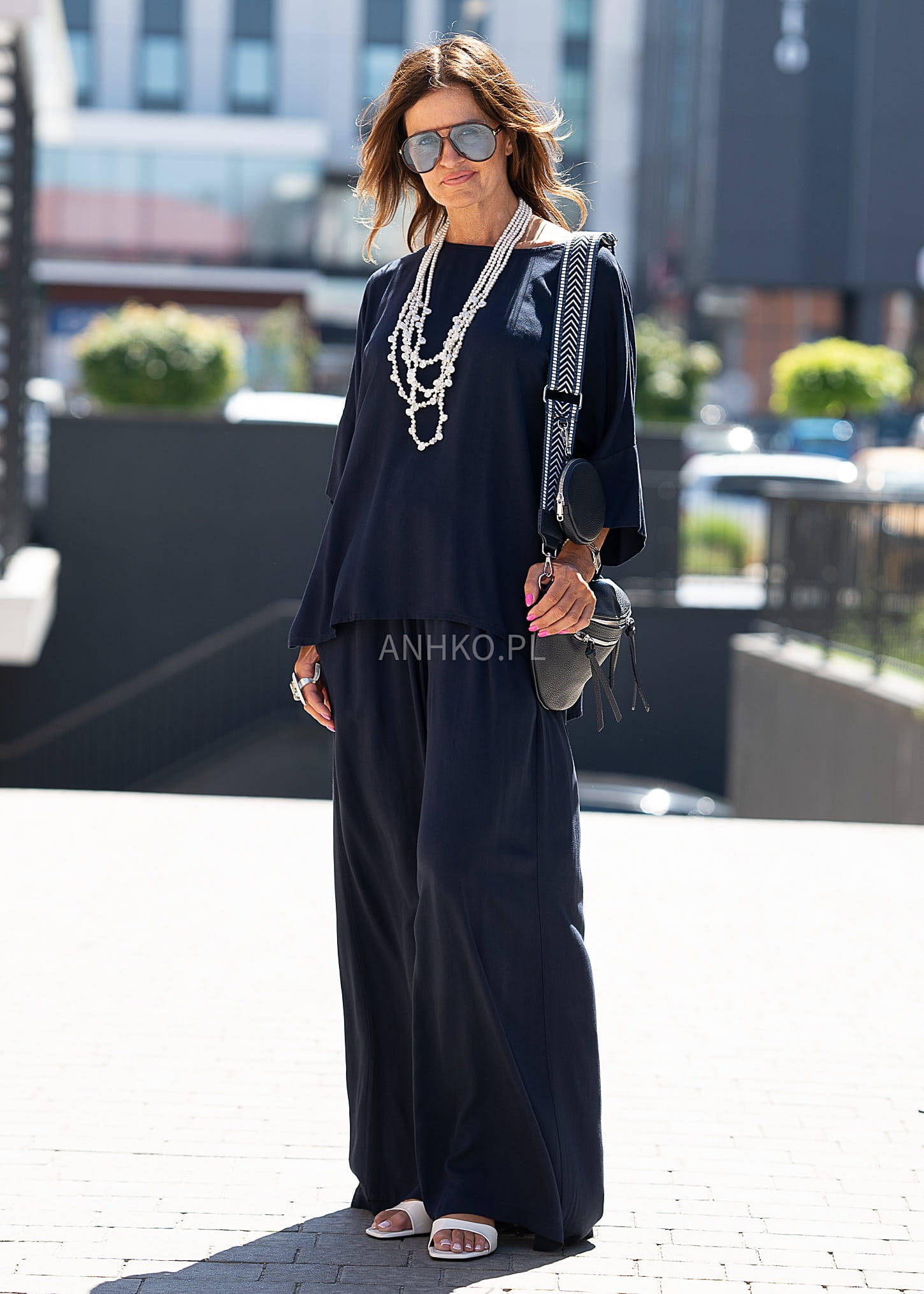 Komplet Luzinno Granatowy